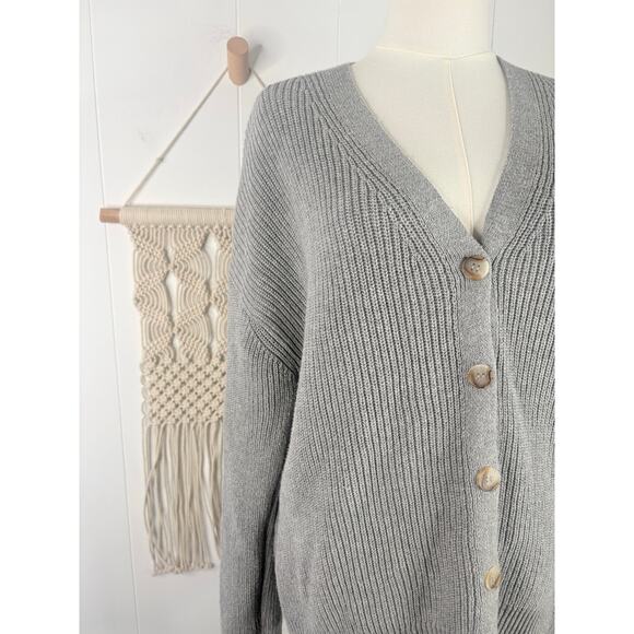 Hudson Gray Cardigan Sweater Size Small Chunky Knit Button Up - Picture 4 of 7